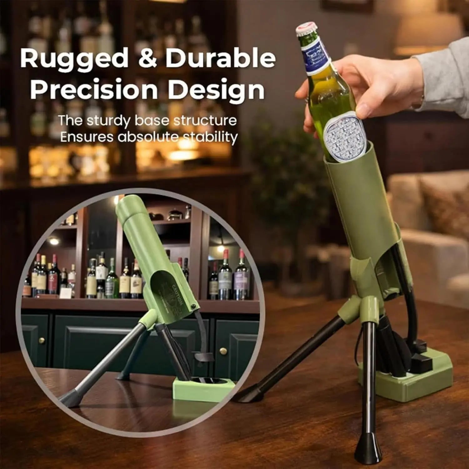JOYTUTUS Beer Bottle Mortar Bottle Opener, 330-355Ml Mortar Beer Bottle Opener, Hands-Free Push down Opener, for Bar, Gathering, Desk Decor, Game Days, Bbqs, Bachelor Party Fathersdaygift,Summerwins,Campingessentials,Campinggear