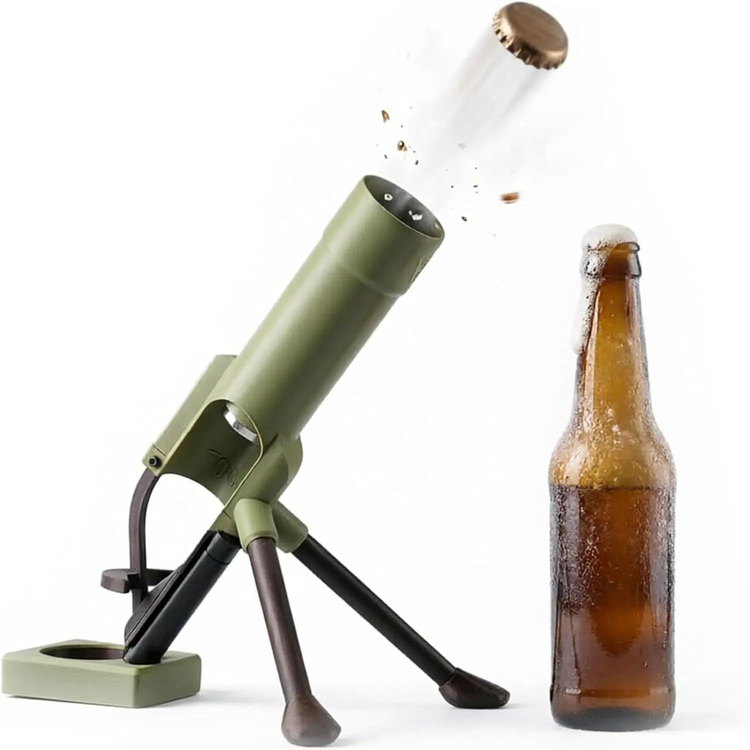 JOYTUTUS Beer Bottle Mortar Bottle Opener, 330-355Ml Mortar Beer Bottle Opener, Hands-Free Push down Opener, for Bar, Gathering, Desk Decor, Game Days, Bbqs, Bachelor Party Fathersdaygift,Summerwins,Campingessentials,Campinggear