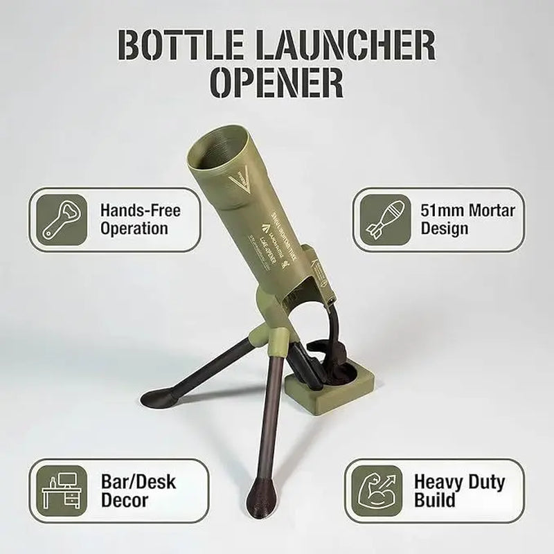 JOYTUTUS Beer Bottle Mortar Bottle Opener, 330-355Ml Mortar Beer Bottle Opener, Hands-Free Push down Opener, for Bar, Gathering, Desk Decor, Game Days, Bbqs, Bachelor Party Fathersdaygift,Summerwins,Campingessentials,Campinggear